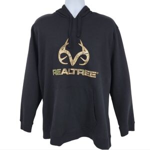 Realtree Mens Black Camo Hoodie Size‎ XXL